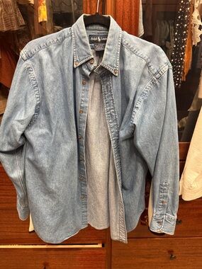 Ralph Lauren Light Blue Denim Button-Front Shirt